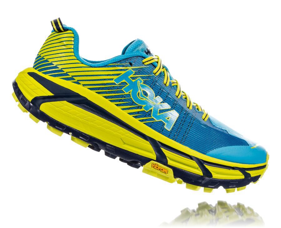 Zapatillas Trail Hoka One One Hombre - Evo Mafate 2 - Azules/Verde - UDT284097